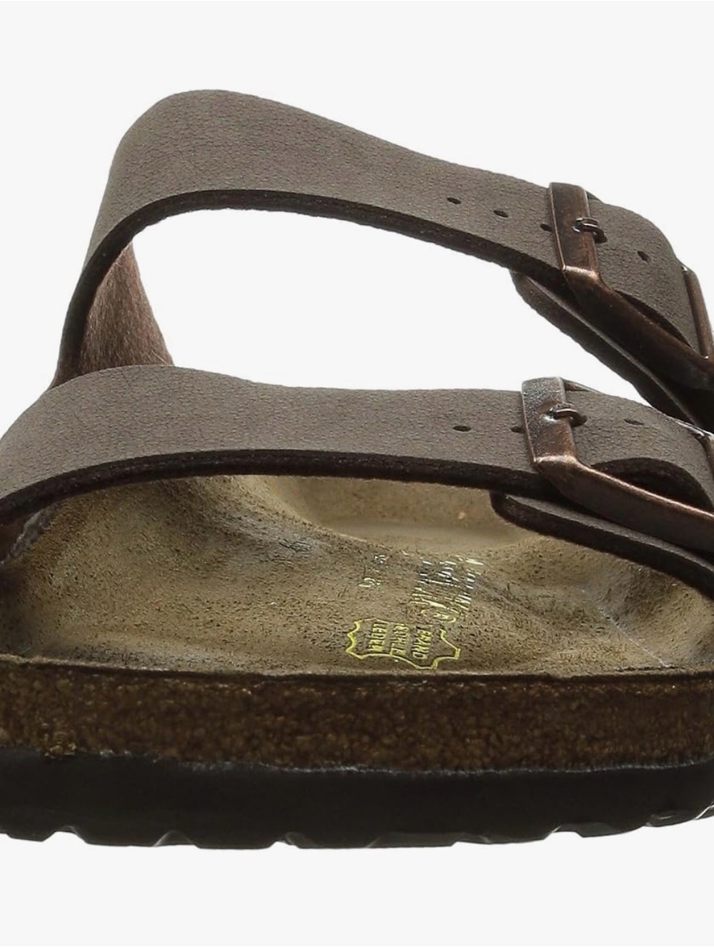 Birkenstock Arizona Two-Strap Sandal - Dark Brown with Copper Buckles - Picture 3 of 7